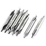 uxcell センタードリルビット 5mmシャンク パワーツール HSS シルバートーン ダブルエンド