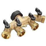 KING DO WAY 散水コネクタ　蛇口分岐　ホース分岐　4方向　真ちゅう　散水用具