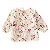 幼児 赤ちゃん ベビー 子供服 お食事用 スモック 幼稚園キッズ 絵画用エプロン うわっぱり 防水 防汚 洗いやすい 快適 柔らかい 綿製 2PCS（1－2歳）