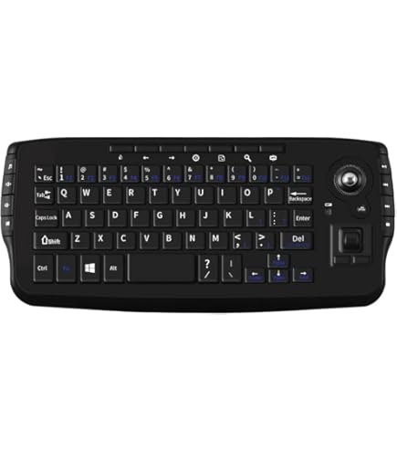 Amazon | ワイヤレスキーボード トラックボール バッテリー給電