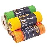Keson BWB500 #18 Braided Nylon Mason Twine, Black/White, 500' L [並行輸入品]