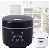 iimono117 炊飯器 マイコン式 3合 一人暮らし 早炊き35分 炊き分けメニュー5種 白米 玄米 お粥 炊き込み スープ お手入れ簡単 コンパクト シンプル設計 (ブラック)