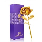 24 K Gold Dipped roseforever Preserved Rose Flowers with Long Stem , Perfect Gift forバレンタインの日母の日誕生日
