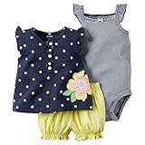 カーターズ Carter's ボディスーツ + チュニック + パンツ 豪華3点セット 3-Piece Bodysuit & Diaper Cover Set 18M (78-83cm)