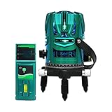 恒昌光電 8ライン グリーンレーザー墨出し器+受光器セット GPS-8L 4垂直・360°水平 10倍明るい 斜線機能 レーザー墨出し器 フルライン測定器