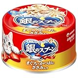 銀のスプーン 缶 まぐろ・かつおにささみ入り 70g