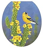 Toilet Tattoos TT-1046-R Round Gold Finch Toilet Tattoos [並行輸入品]