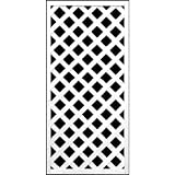 ホワイト格子ラティスフェンス 1200×600mm(木製) 目隠しフェンス DIY 園芸 ガーデニング 旭興進株式会社 JJ PROHOME