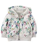 カーターズ Carter's カーディガン 前開き ファスナー フード付き 長袖 フレンチテリー綿100% Floral French Terry Cardigan NB (50-55cm)