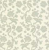 Mirage 981-63741 Scrolls and Damasks Alexandria Light Green Floral Trail Wallpaper [並行輸入品]