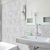 APSOONSELL キッチン壁紙 タイル 目地 補修 キッチン・浴室・トイレの模様替えに最適のDIY 壁紙デコレーション 20×20cm 正方形 APT5-38