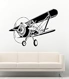 複葉機平面航空機壁デカール用子供の部屋ホーム装飾ビニールステッカーmk1797