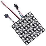 chinly 88 64ピクセルws2812b LEDプログラムされパネル画面デジタル柔軟な個別にアドレス可能dc5 V 8x8 pixels ブラック SR5380