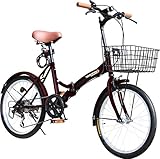 折りたたみ自転車 20インチ P-008 カゴ・フロントLEDライト・ワイヤーロック錠付き シ...