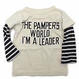 (デニム＆ダンガリー) DENIM DUNGAREE テンジク PAMPER レイヤード BABY TEE(9分袖) 1W白 BM(90)
