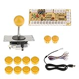 Baoblade Baoblaze 全5色　アーケードゲーム用　ゼロ遅延　USBエンコーダボード　PCコントローラ　ジョイスティック　DIYキット - 黄