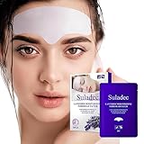 SULADEC ラベンダーおでこのしわ マスク& モイスチャライジング額パッチ、おでこのしわ 一晩寝る顔用リンクルパッチ ファーミングもみあげシール、ハイドロゲル技術、天然成分による、ラベンダーの香り、5枚入り