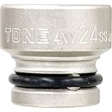 トネ(TONE) インパクト用ショートソケット 4NV-24SS 差込角12.7mm(1/2") 二面幅24mm