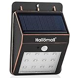 240Lumens Max Solar Lights, Hallomall Bigger and Brighter 12LED Outdoor Solar Motion Sensor Lights, 
