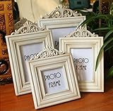 Aimeart Wooden Picture Frame Set, 4-piece Set of 4 Various Sizes Vintage White by Aimeart