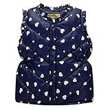 (プタス)Putars ベビー服 子供服 コート ベスト 女の子 ハート柄 可愛い 秋 冬 運動服 旅行 記念日 プレゼント 3-7歳