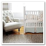 New Arrivals Picket Fence 4 Piece Crib Bedding Set, Beige by New Arrivals
