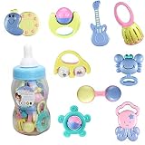 Feeding Bottle packed Fun 9 Pieces Baby Rattle Toy Set