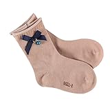 【 全11色 ベビー リボン 鈴 付き 靴下 】 赤ちゃん 用 BABY ソックス かわいい ハイソックス ひざ下 お出かけ パーティー 七五三 入園 卒園式 カラフル 選べる カラー 春秋冬 (S,