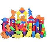 Iblocks EVA素材 積み木 ブロック 知育 玩具 男の子 女の子 贈り物 誕生日プレゼント (60ピース)