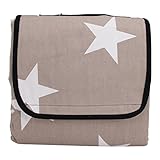 SEW CRANE レジャーシート ピクニックシート 綿素材 コンパクト 厚手 防水 2-4人用 (STAR,180CM*148CM)