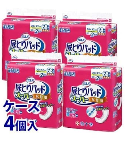 Amazon | サルバ 【ケース販売】 尿とりパッドスーパー 女性用 68枚入