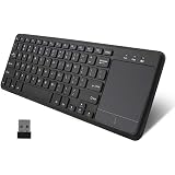 JP155 USBワイヤレス キーボード タッチパッド搭載 2.4GHz無線接続 マウス一体型 電池式 US配列 78キー Xタイプパンタグラフキー 軽量 薄型 携帯便利 Android TV Box Smart TV PC Mac Notebook