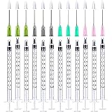 TOUFEIYUAN 1枚20mlプラスチックシリンジ、スクリュートップシリンジ、キャップと14Gの鈍い針で、サイエンスラボ用に個別にパッケージ化され、接着剤、インク、測定、ディスペンス (20ml-1枚)