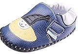 C-Princess 子供靴 ベビーシューズ ファーストシューズ 赤ちゃん 新生児 女の子 男の子 マジックテープ 滑り止め 室内履き 可愛い お祝い (12cm, Aブルー)