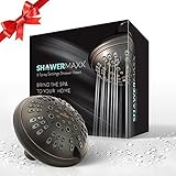 (Bronze) - ShowerMaxx - 6 Spray Settings Luxury Spa High Pressure Shower Head Premium Adjustable Sho