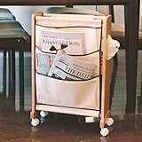 ダイニングワゴン キャスター付き 収納 スリム 木製 （ティッシュホルダー付き）