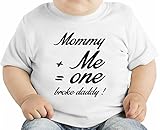 Mommy + Me = One Slogan オーガニックベビーTシャツ 12 - 18 Months