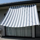 UVカット率93%サンシェード 90cm×180cm マリノ(ネイビー) 1枚 (ベランダ オーニング 日よけ 雨よけ)