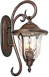 Kalco 9002BB Santa Barbara Outdoor 3-Light Medium Wall Bracket, Burnished Bronze Finish [並行輸入品]