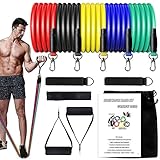 Vansky トレーニングチューブ 強化版 フィットネスチューブ トレーニング 高負荷 ゴム エクササイズバンド 筋トレチューブ 天然ラテッ