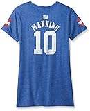 NFL Girls 7 – 16 Eli Manning New York GiantsメインストライプVネックName & Number半袖Tシャツ、Xラージ/ ( 16 )、ダークロイヤル