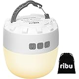 RIBU ランタン ledランタン ハンギング ライト 4800mAH Type-C 充電式 4色切替 無段階調光 電球色/自然白/昼白色 小型 マグネット式付き アウトドア/キャンプ/夜釣り/ハイキング/緊急SOS/家庭照明/停電/地震など防災用【