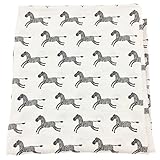 Bambino Land Big Bambino Bamboo Single Layer Muslin Blanket - Zebras [並行輸入品]