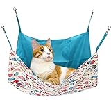 ハンモック 猫 ペット ベッド 通気性抜群 遊び場 昼寝 日向ぼっこ 夏冬両用 耐荷重10KG 大型 (65cm x 65cm)