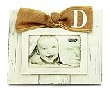 Mud Pie Planked Monogram Bow Frame, D by Mud Pie [並行輸入品]