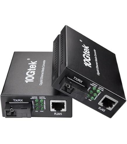 Amazon.co.jp: ギガビット 光メディアコンバーター 2台セット シングル