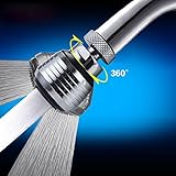 KES pa6 a-p蛇口交換パーツねじ式エアレーター360度回転水保存、ポリッシュクローム 22 mm Female シルバー