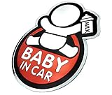 【ノーブランド品】BABY IN CAR ステッカー 赤ちゃん エンブレム 赤