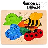 GEORGE LUCK（イギリス） 木製3重パズル カタツムリと友達【GL29】