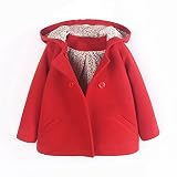 子供服 POTOJP 無地 丸首 ラシャパーカーコート フード付け ラシャ コート 上着 長袖 子供服 女の子 幼児 ジャケット 暖かい 长袖 アウター キッズ服 春秋冬 防寒 保温 入園式 普段着 